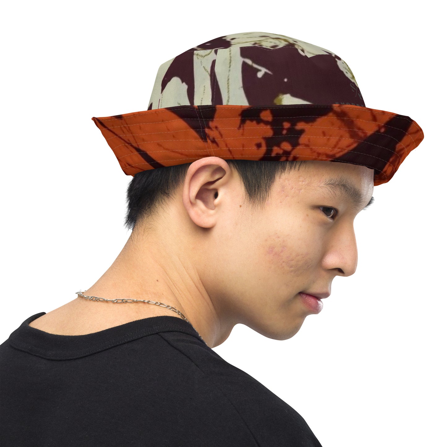 Orange Brown Bucket Hat