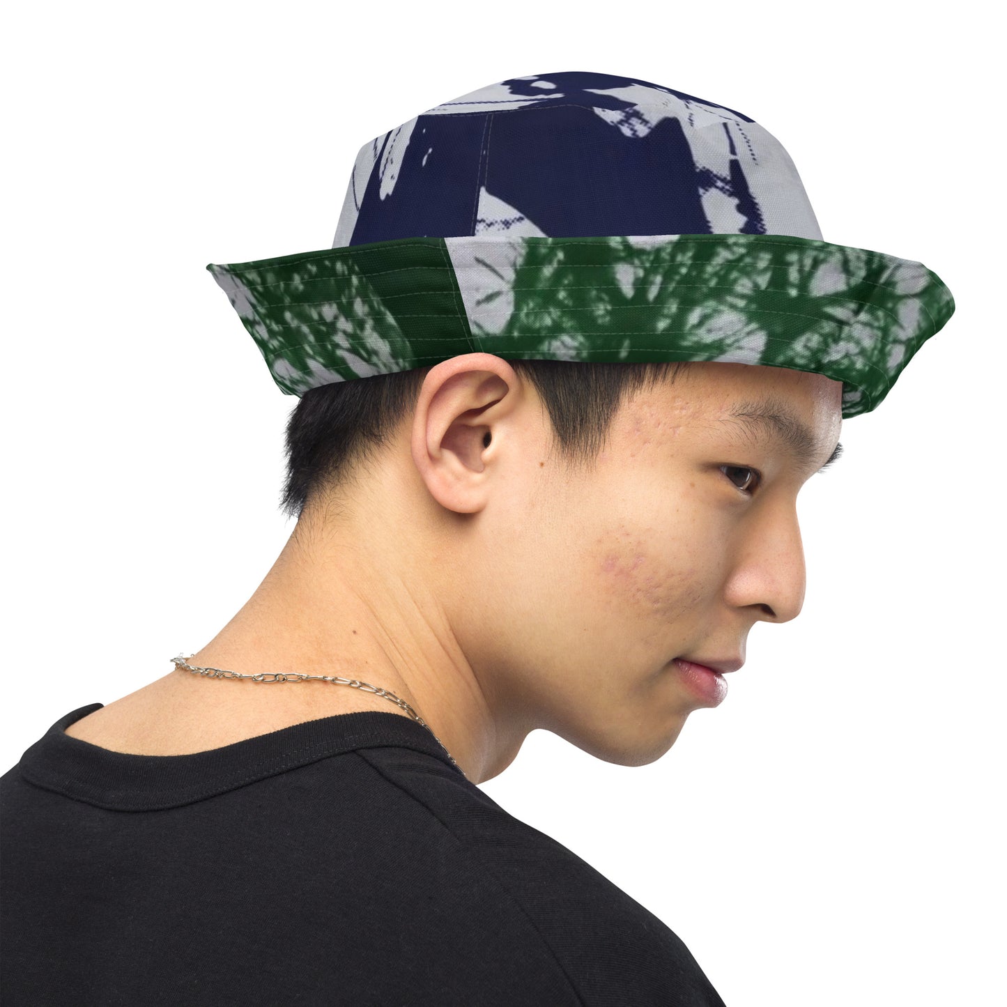 Blue Green Adire Bucket Hat