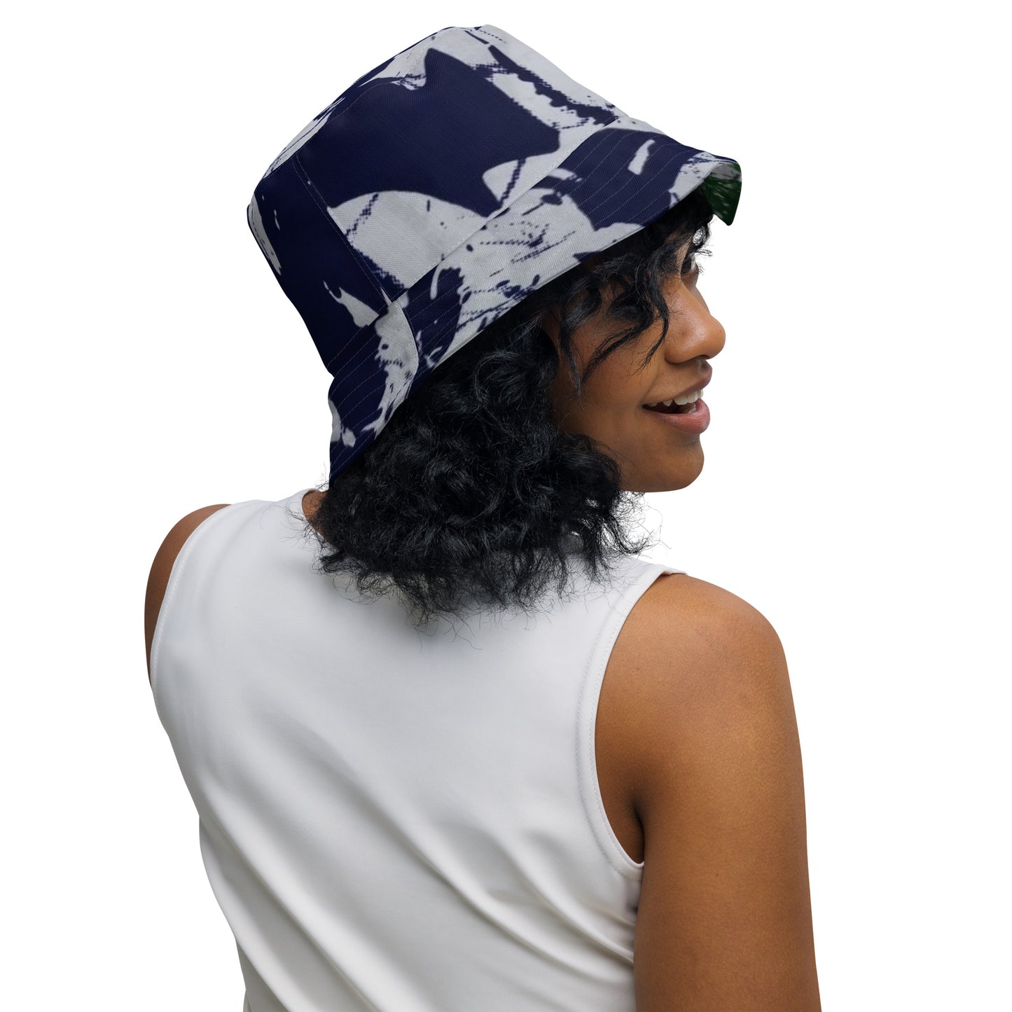 Blue Green Adire Bucket Hat