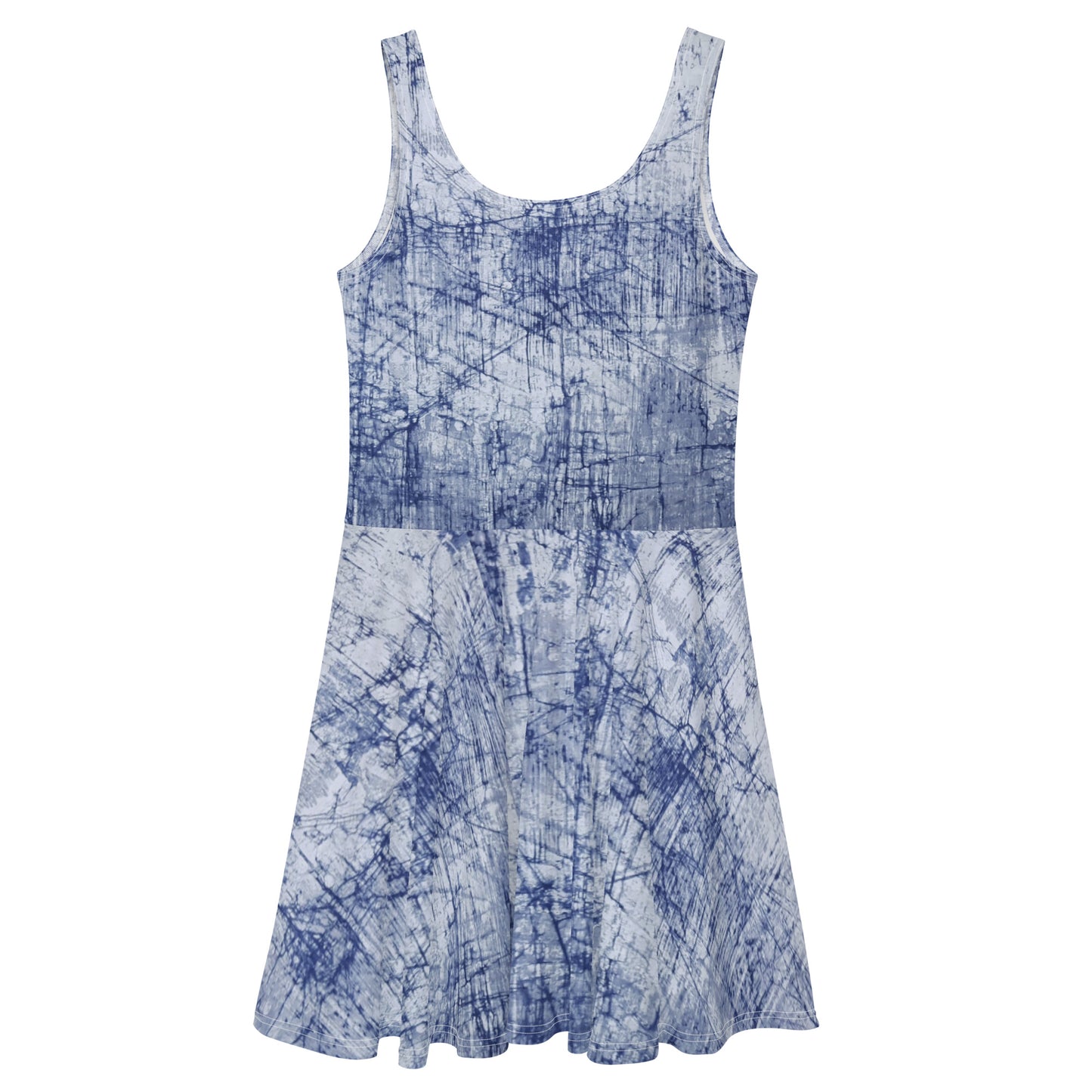 Blue Marble Adire Skater Dress