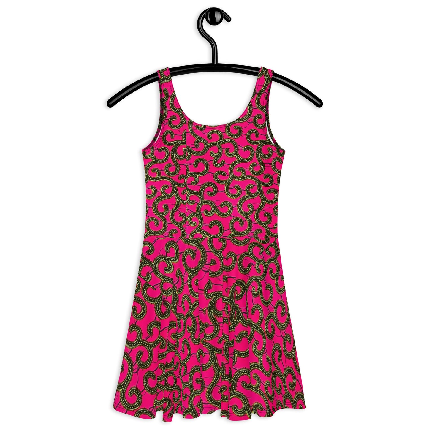 Pink Ankara Skater Dress