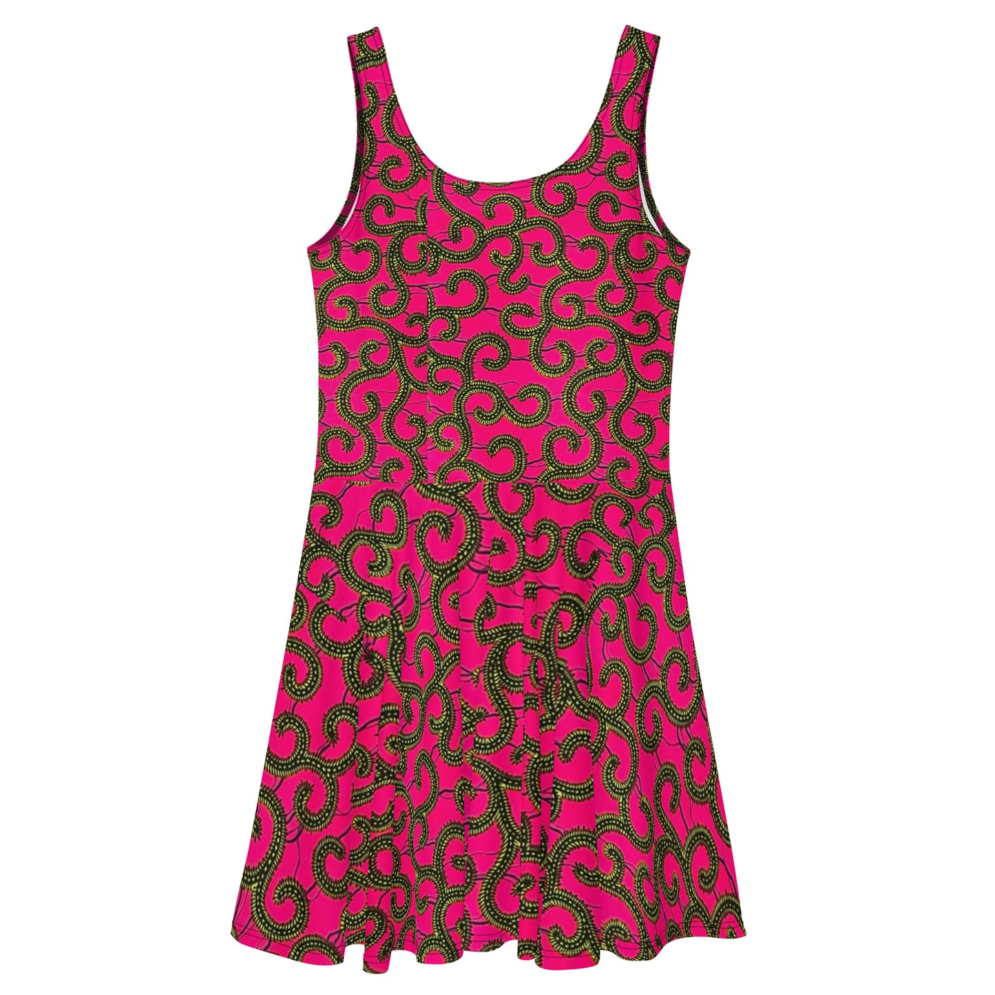 Pink Ankara Skater Dress