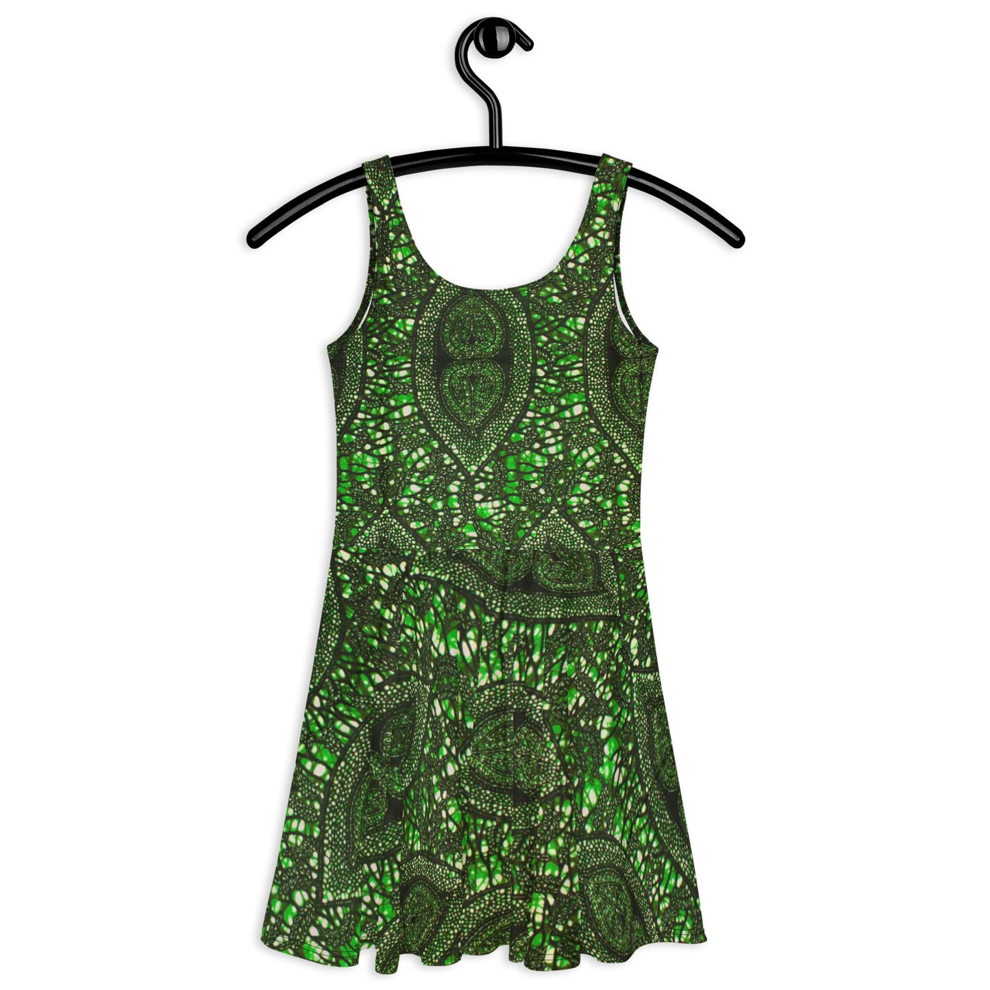 Green Peas Ankara Skater Dress