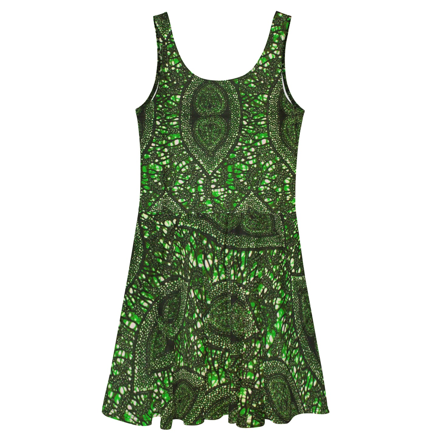 Green Peas Ankara Skater Dress