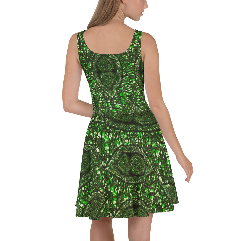 Green Peas Ankara Skater Dress