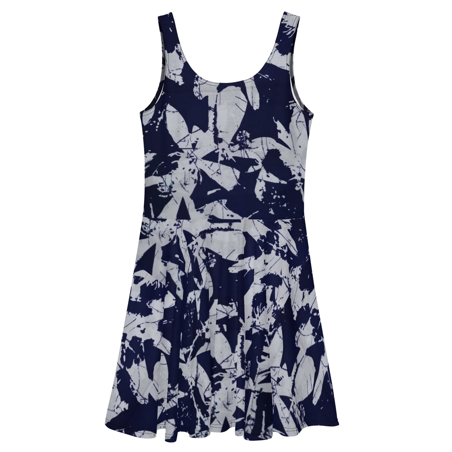 Indigo Adire Skater Dress