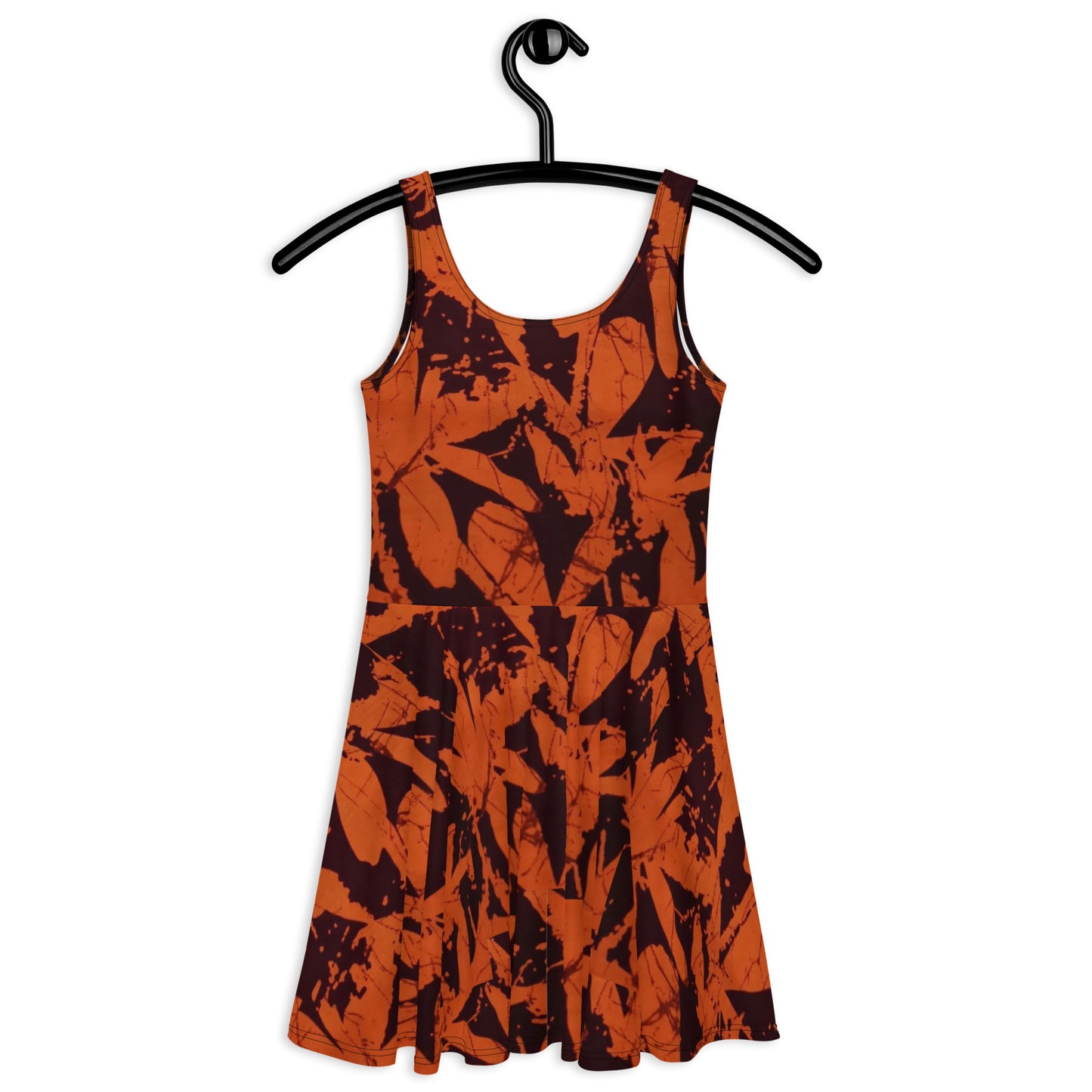 Orange Adire Skater Dress