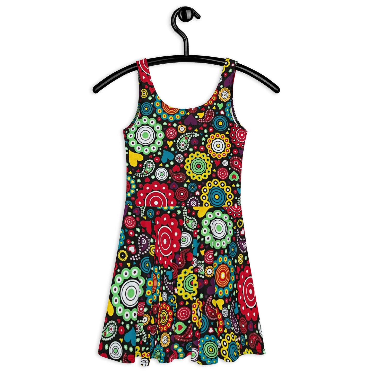 Multicolour Bloom Ankara Skater Dress