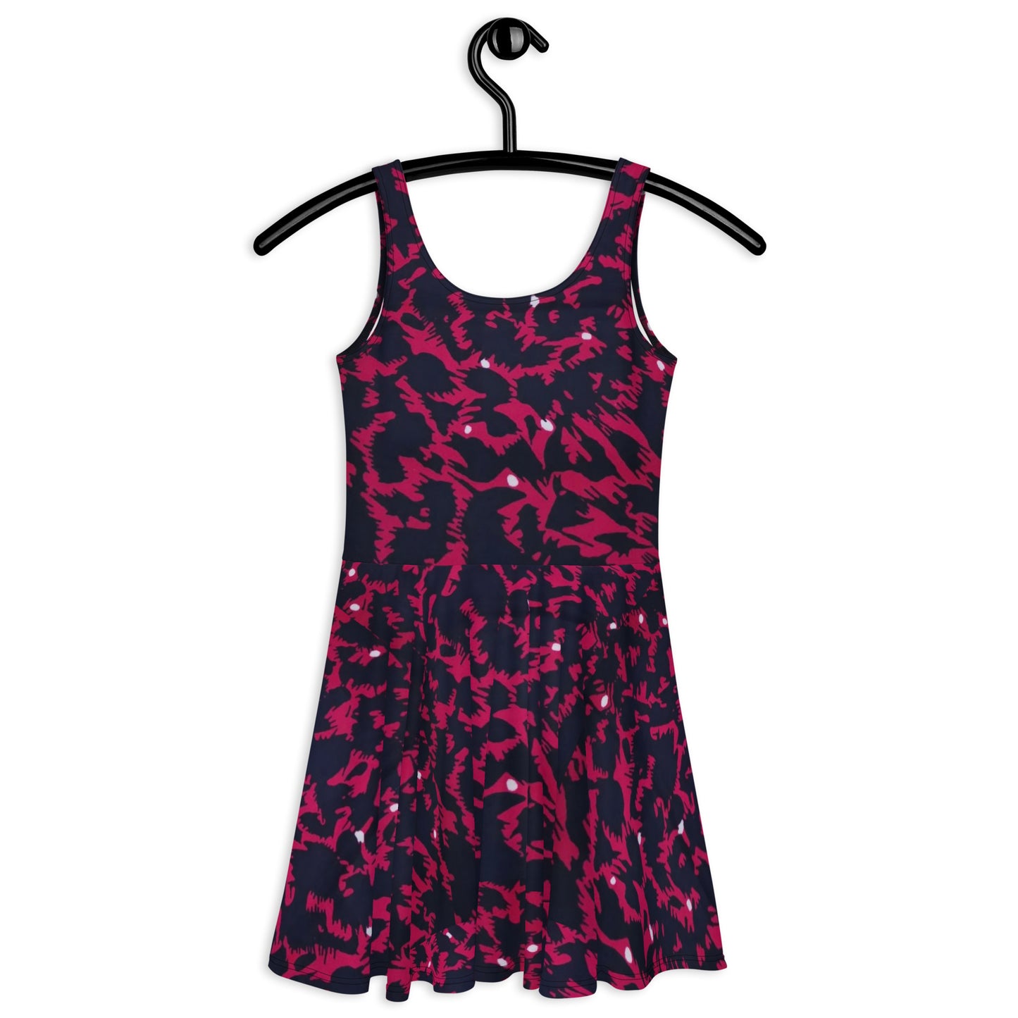 Pink Leopard Ankara Skater Dress