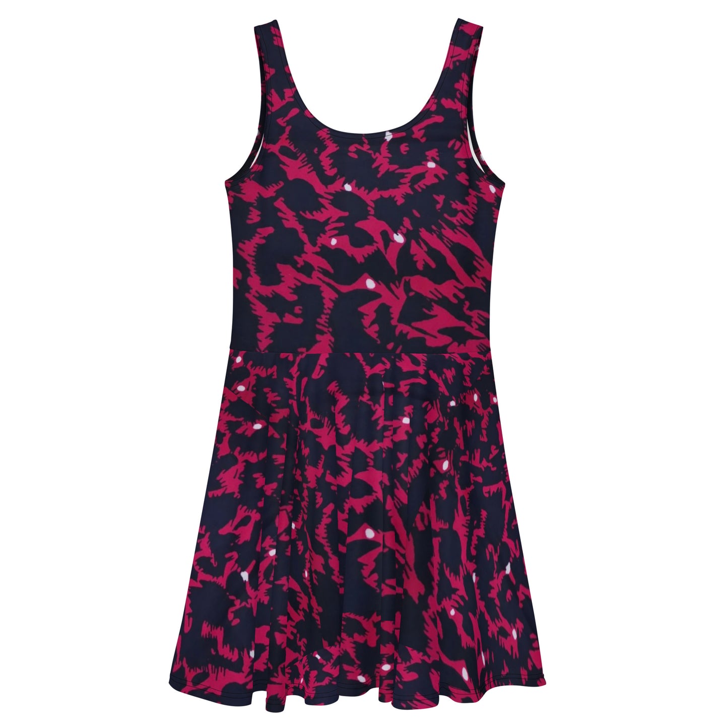 Pink Leopard Ankara Skater Dress