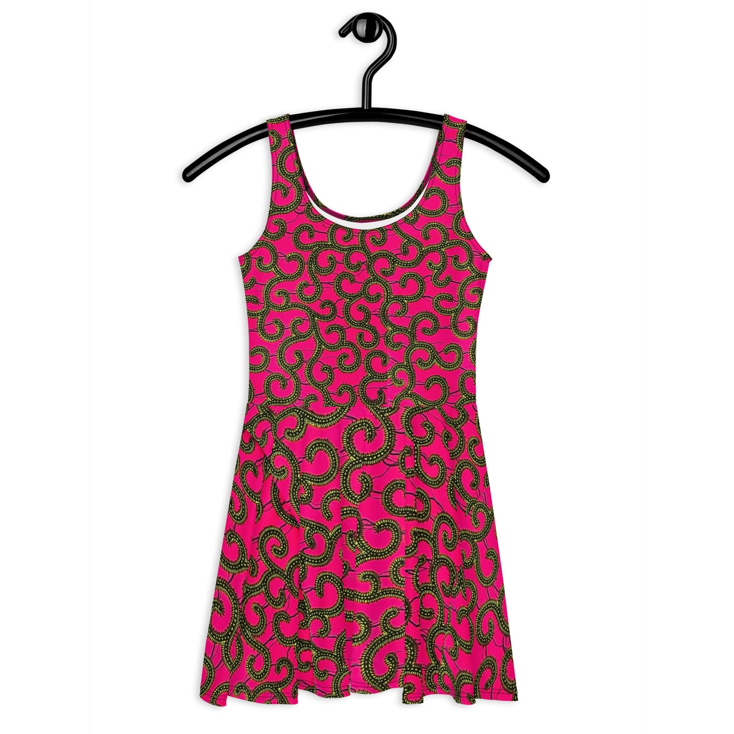 Pink Ankara Skater Dress