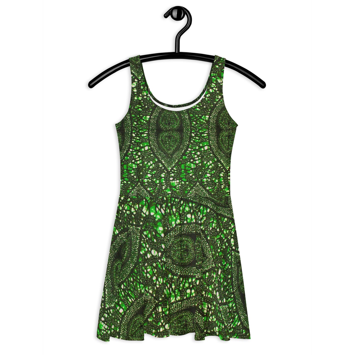 Green Peas Ankara Skater Dress