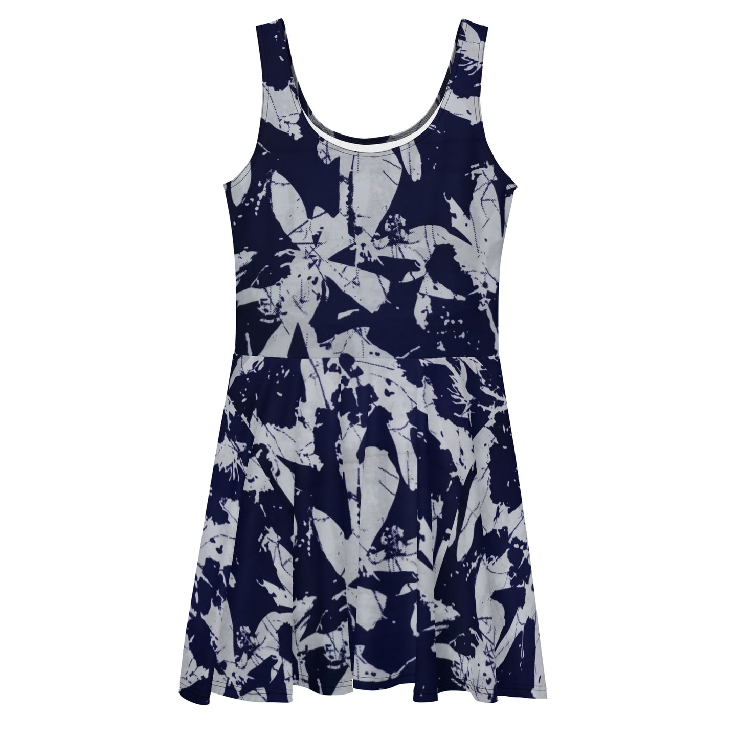 Indigo Adire Skater Dress