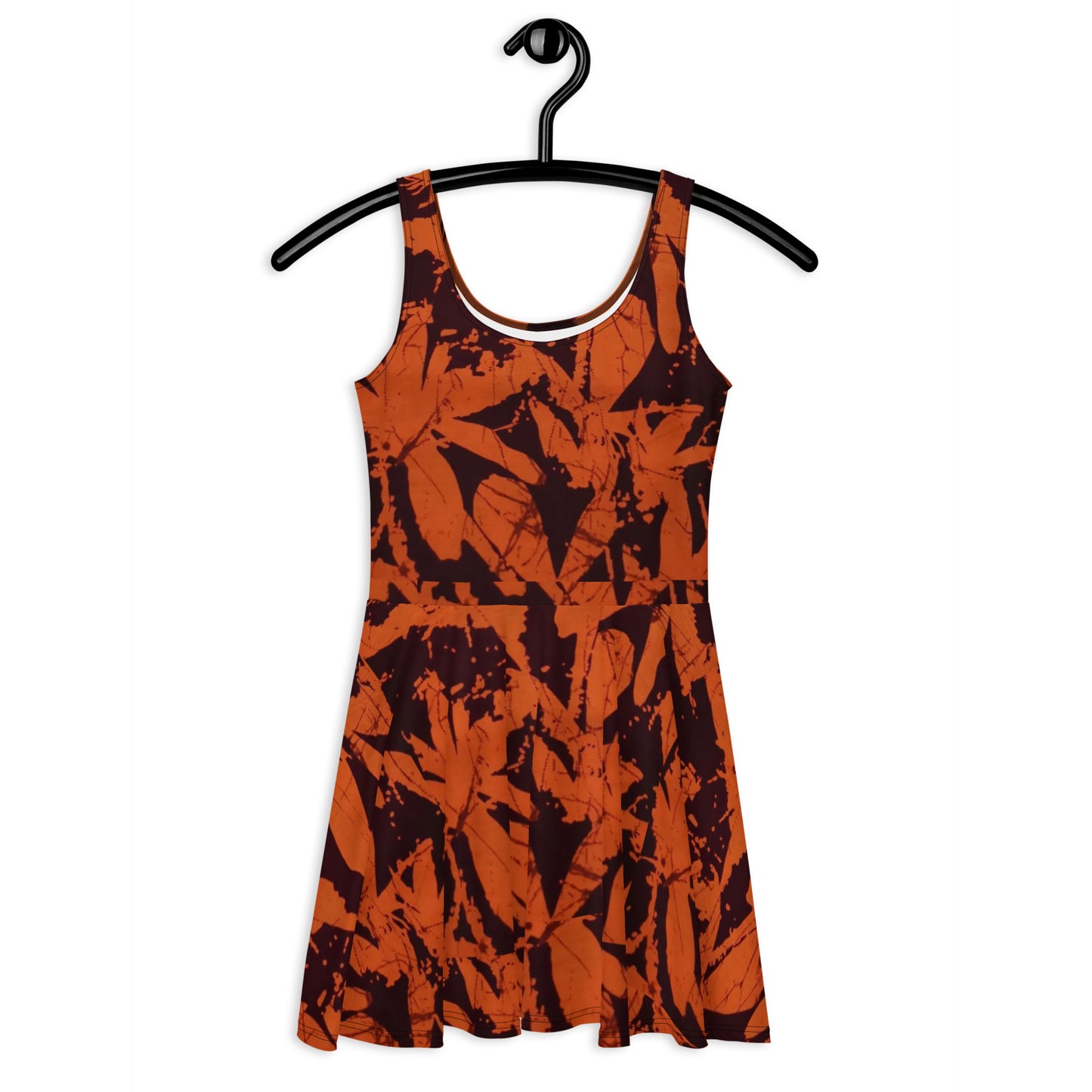 Orange Adire Skater Dress