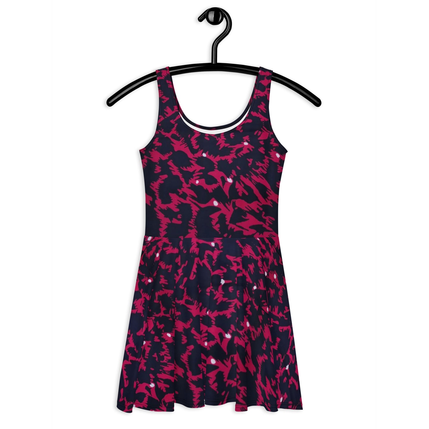 Pink Leopard Ankara Skater Dress