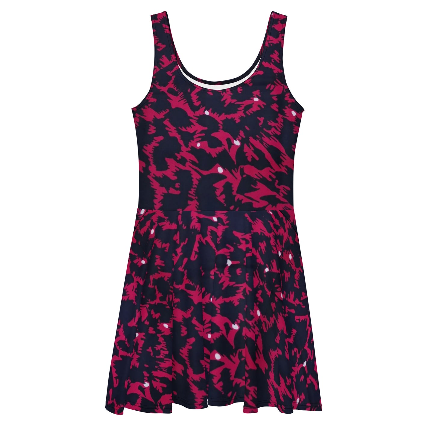 Pink Leopard Ankara Skater Dress