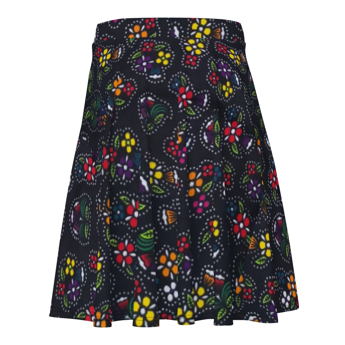 Multicolour Dark Ankara Skater Skirt