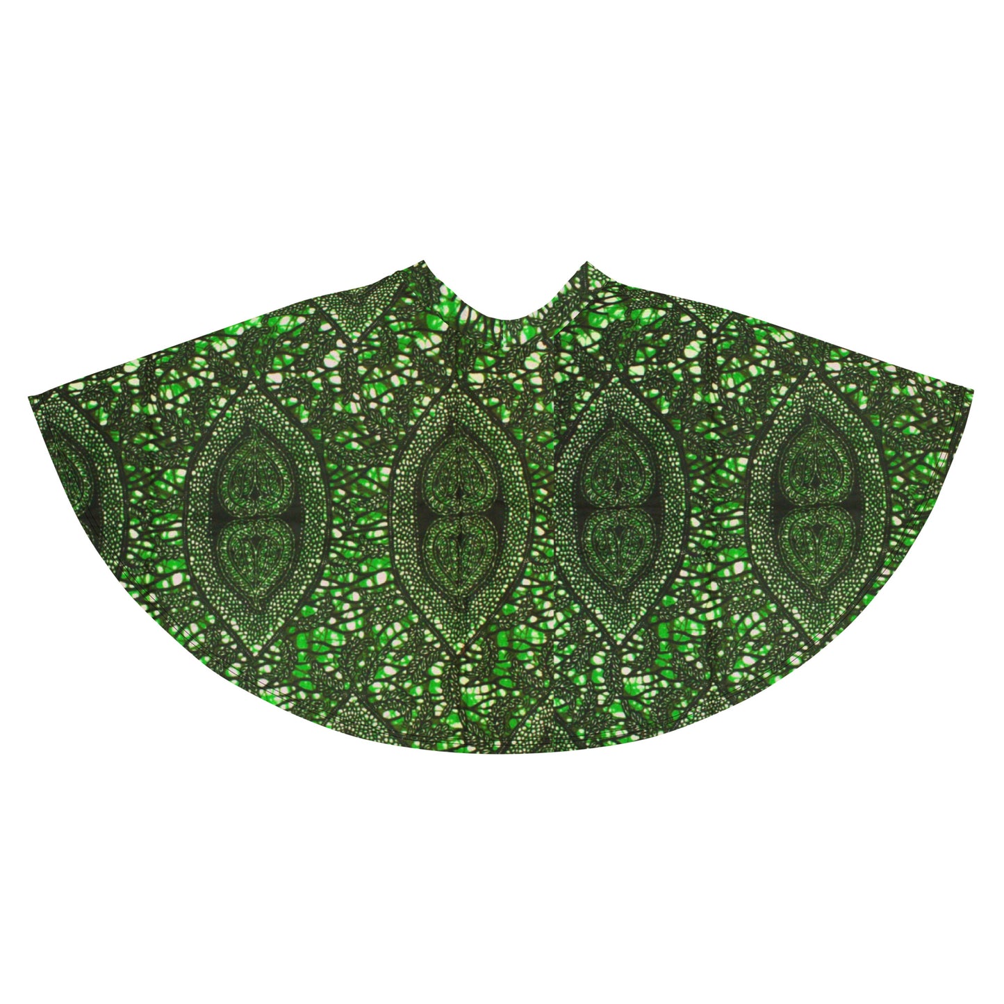 Green Peas Ankara Skater Skirt