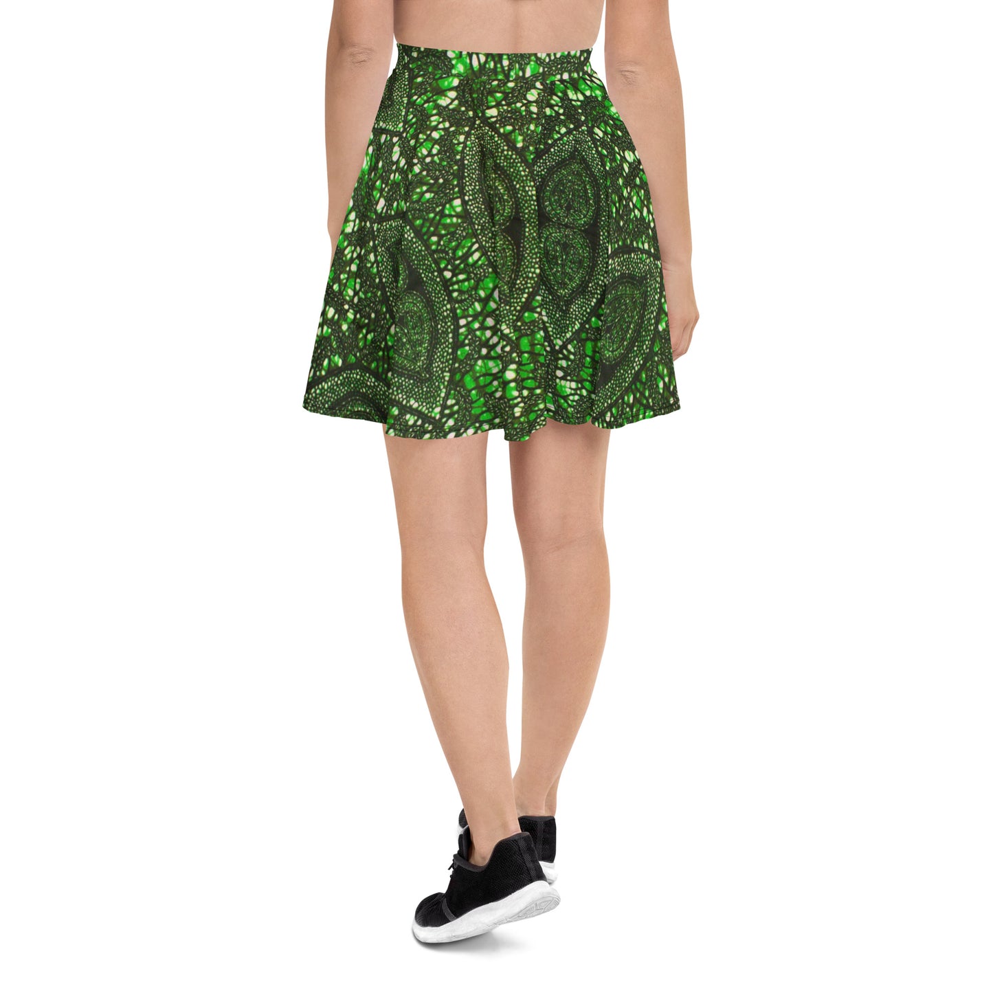 Green Peas Ankara Skater Skirt