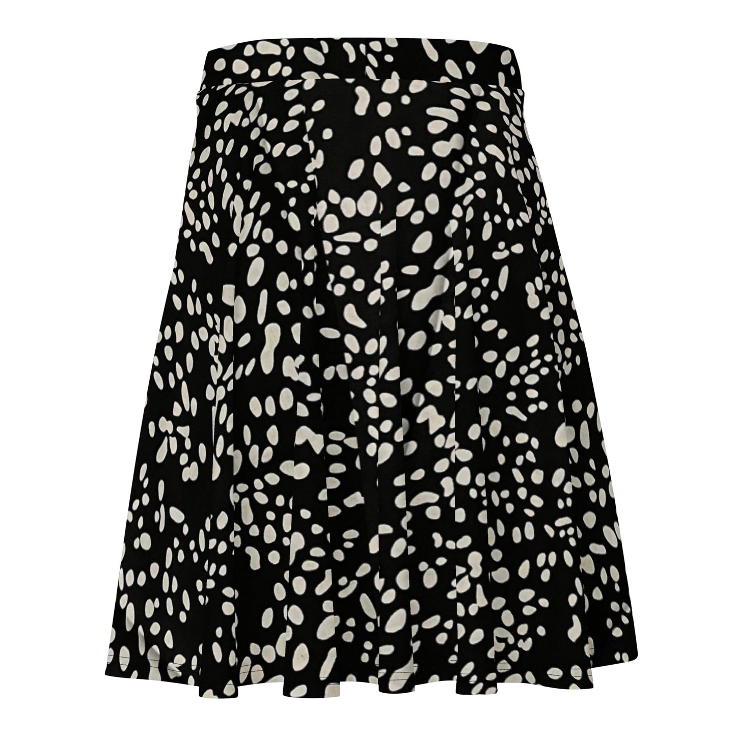 White Dots Adire Skater Skirt