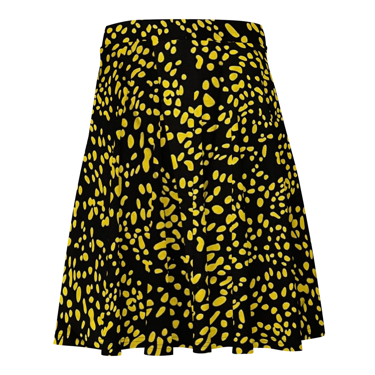 Yellow Dots Adire Skater Skirt