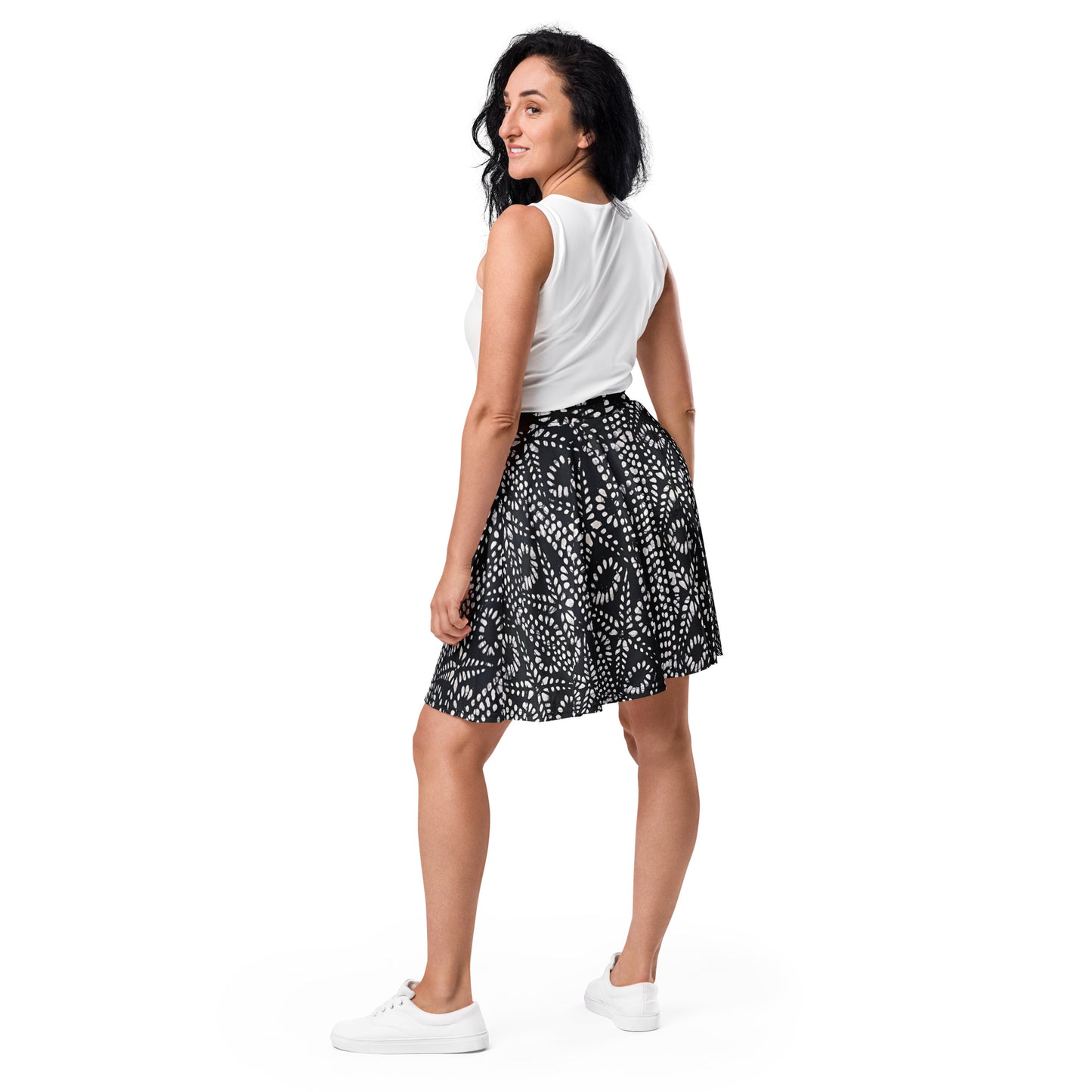 Aztec Adire Skater Skirt