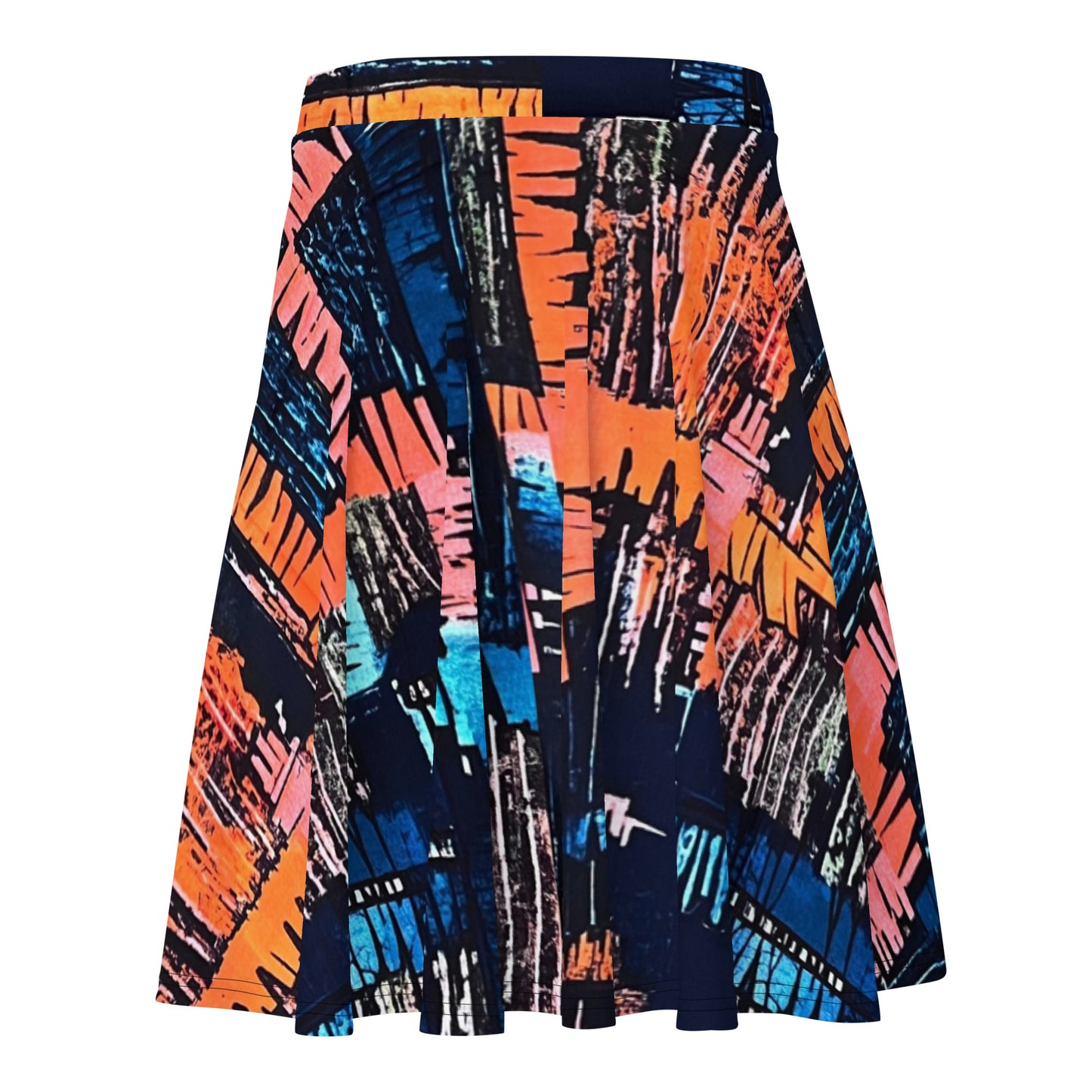 Colourful Adire Skater Skirt