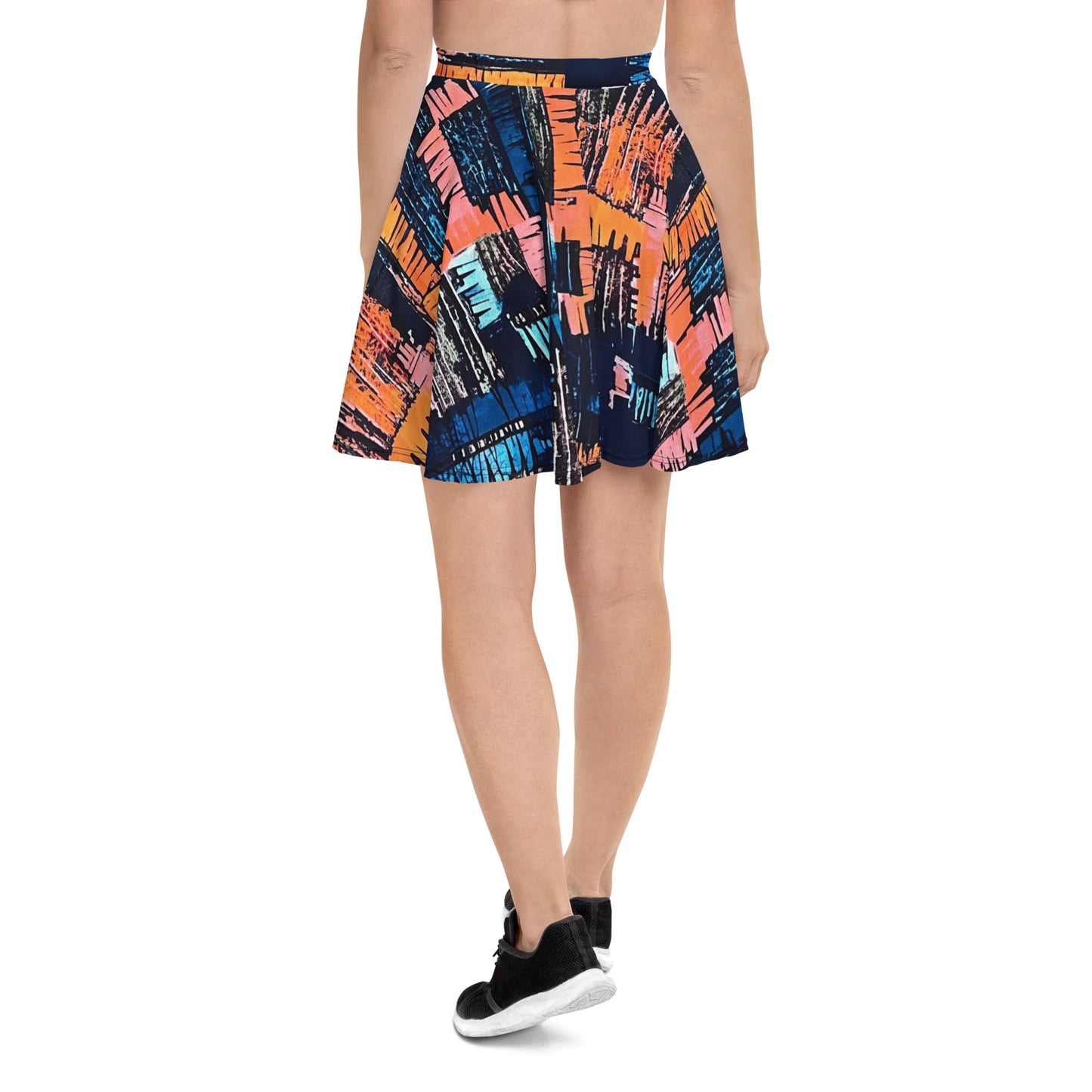 Colourful Adire Skater Skirt