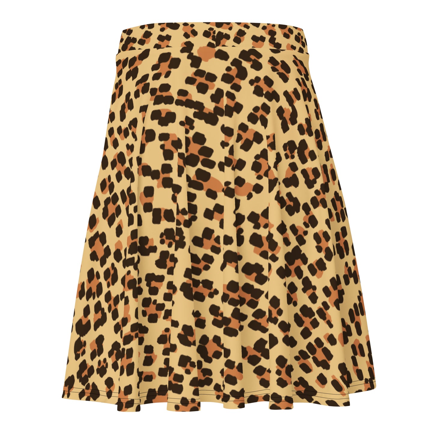 Brown Leopard Skater Skirt