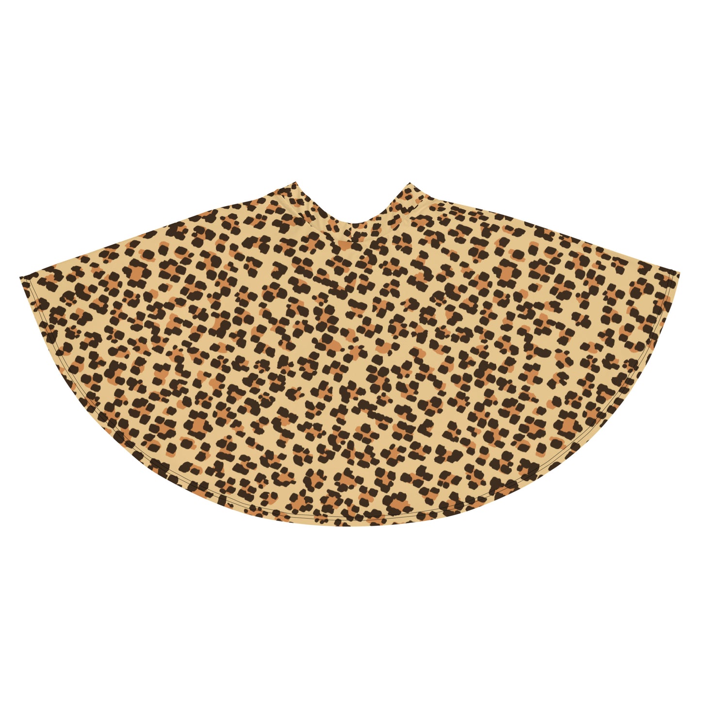 Brown Leopard Skater Skirt