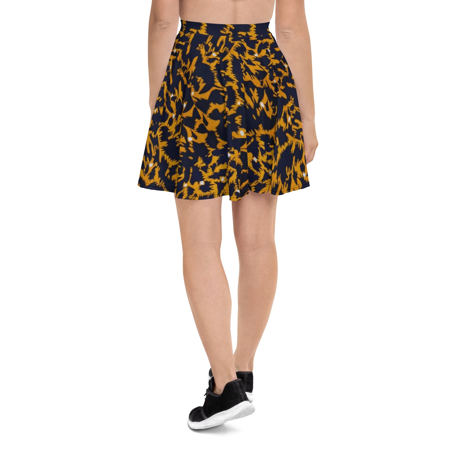 Yellow Leopard Skater Skirt