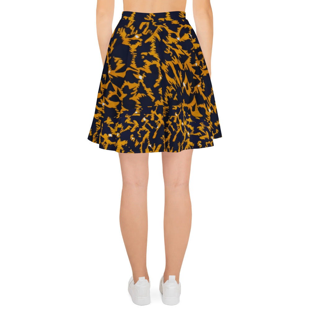 Yellow Leopard Skater Skirt