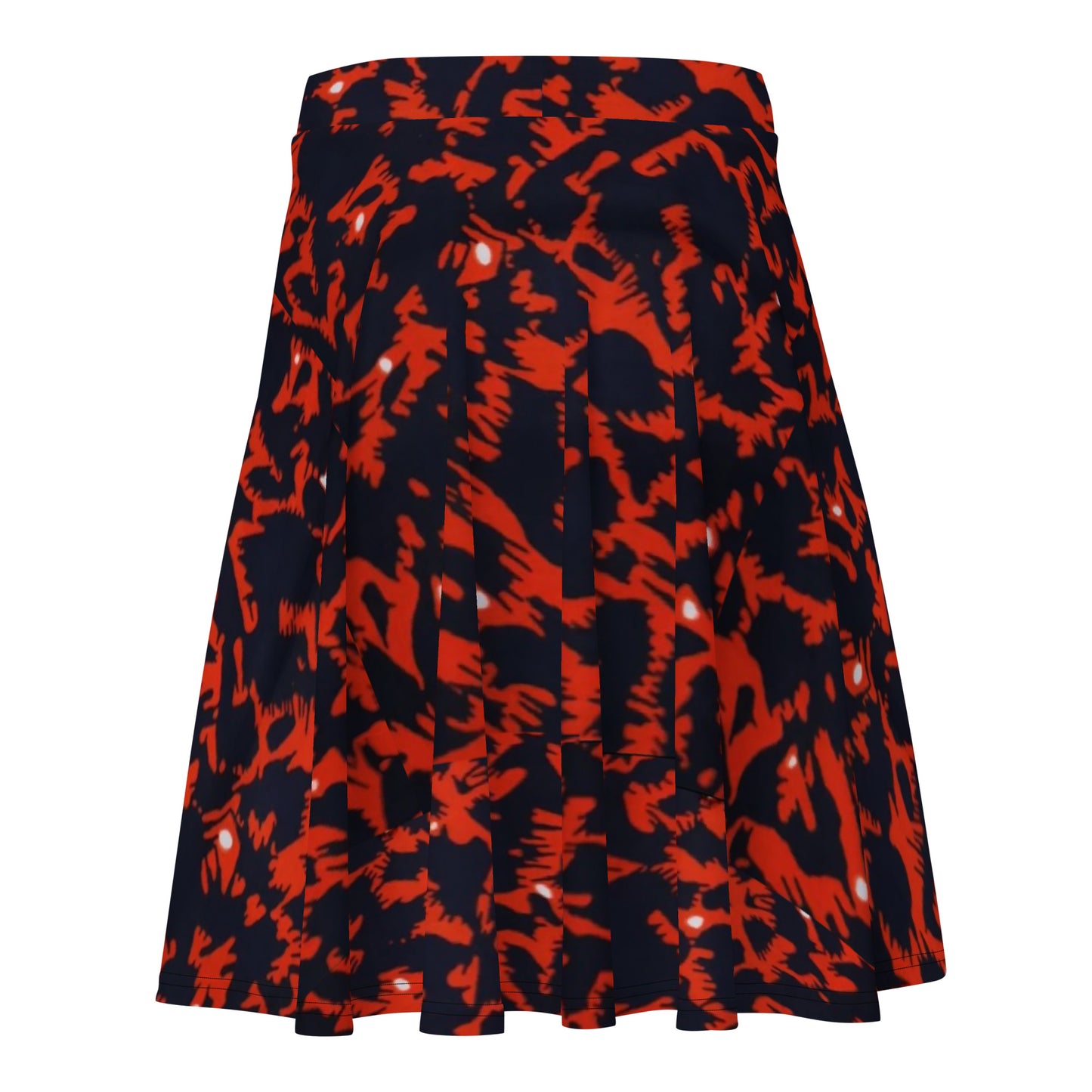 Orange Leopard Skater Skirt