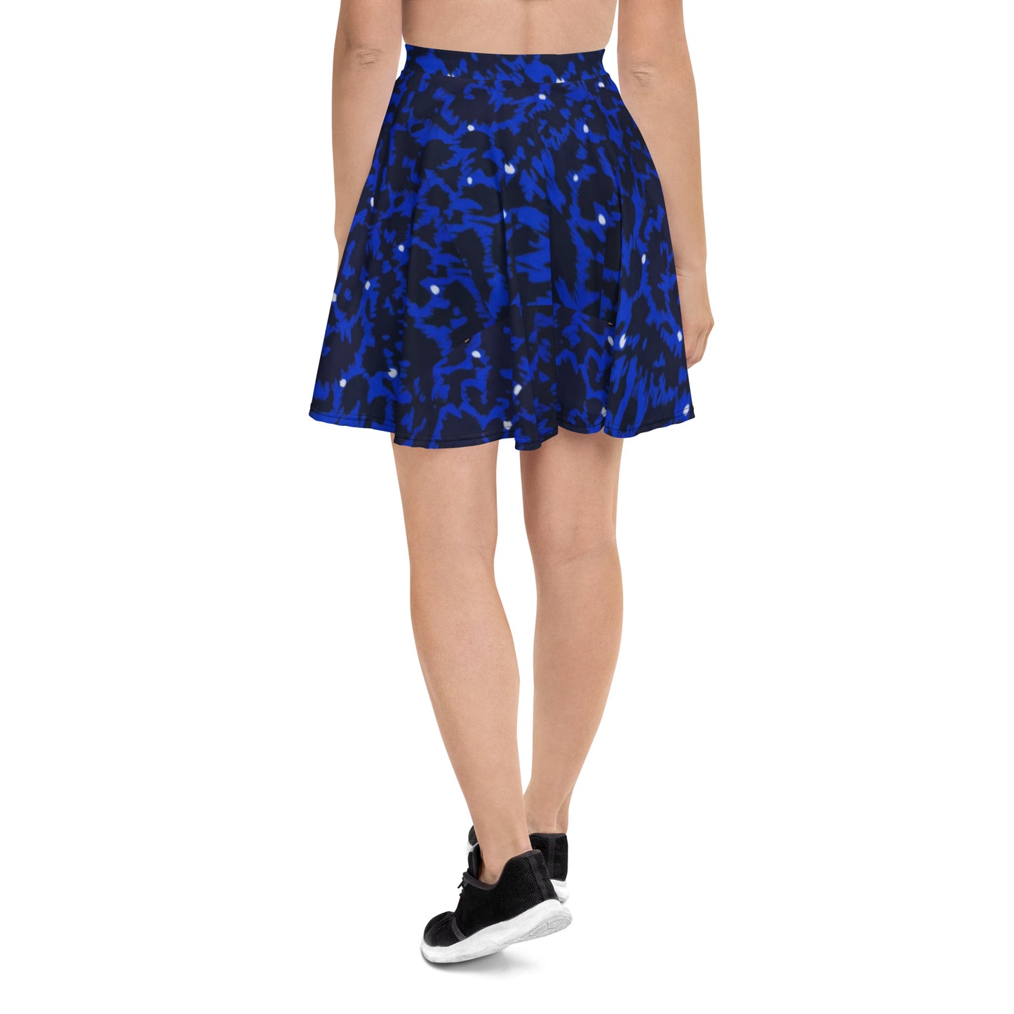 Blue Leopard Skater Skirt