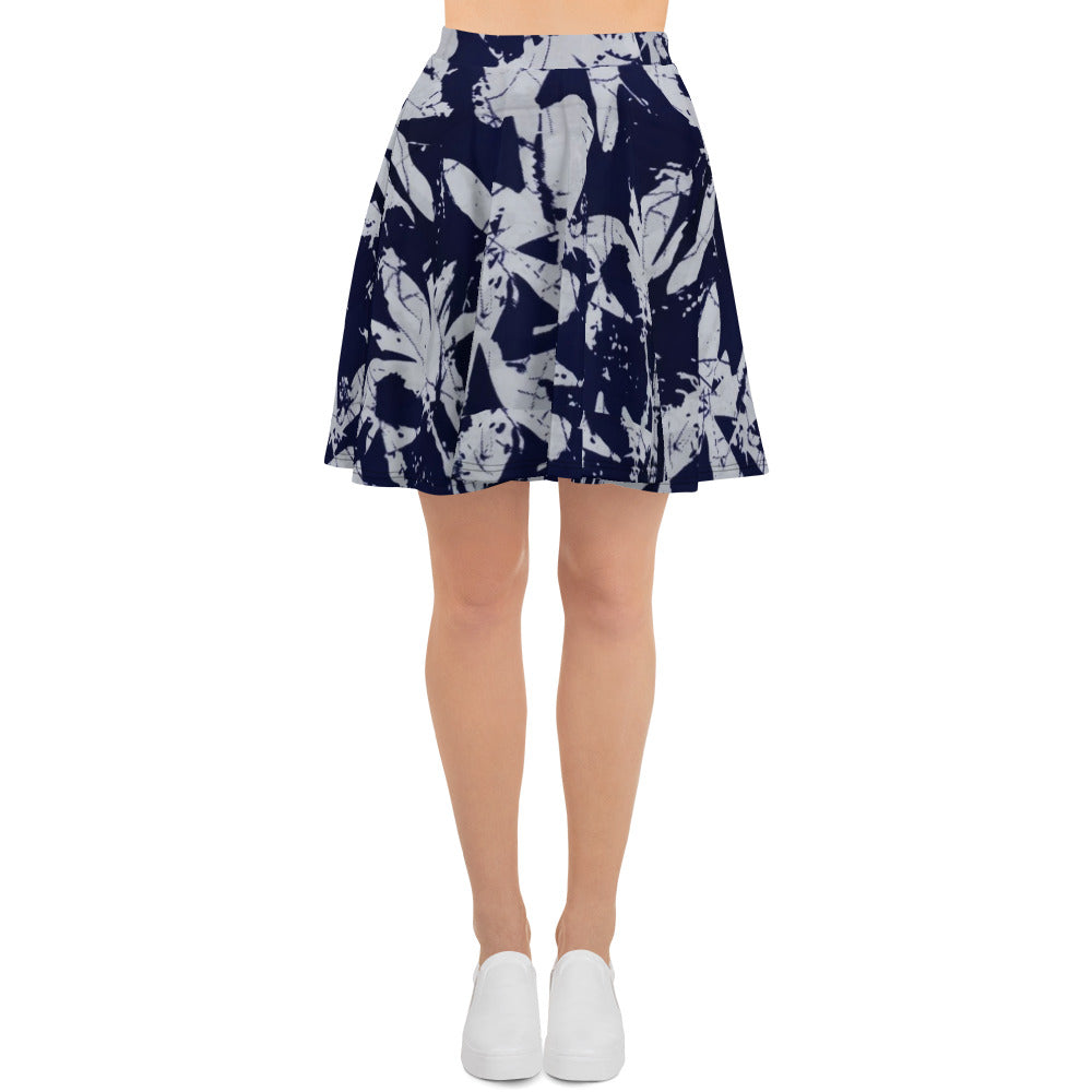 Indigo Adire Skater Skirt