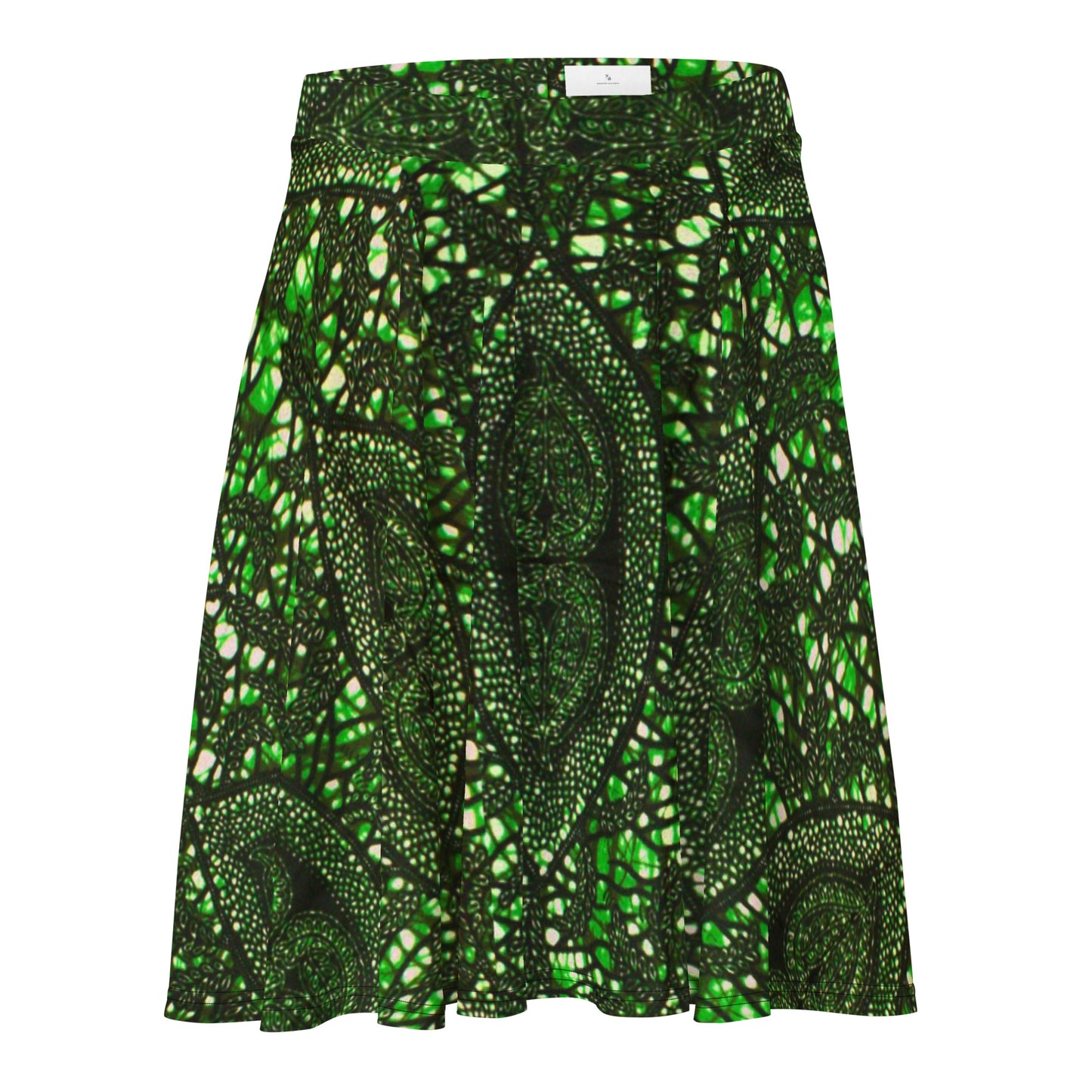 Green Peas Ankara Skater Skirt