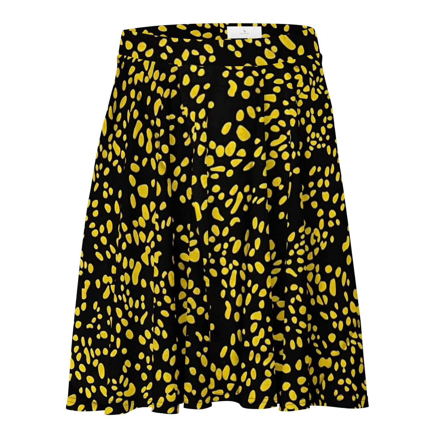 Yellow Dots Adire Skater Skirt