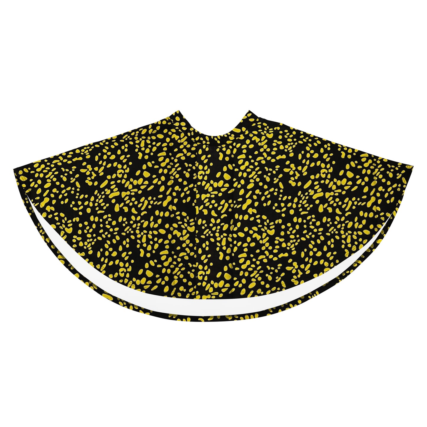 Yellow Dots Adire Skater Skirt