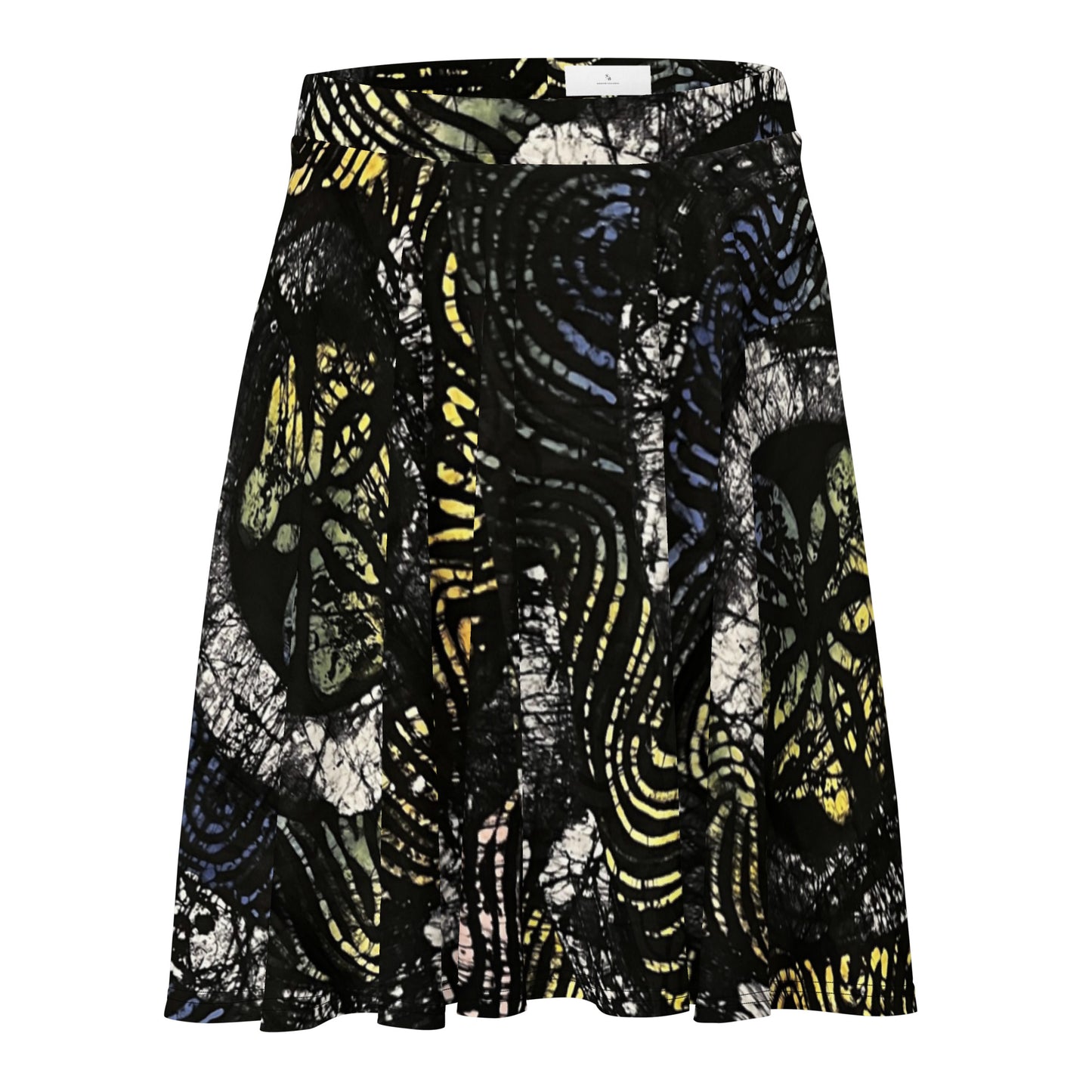 Circles & Swirls Adire Skater Skirt