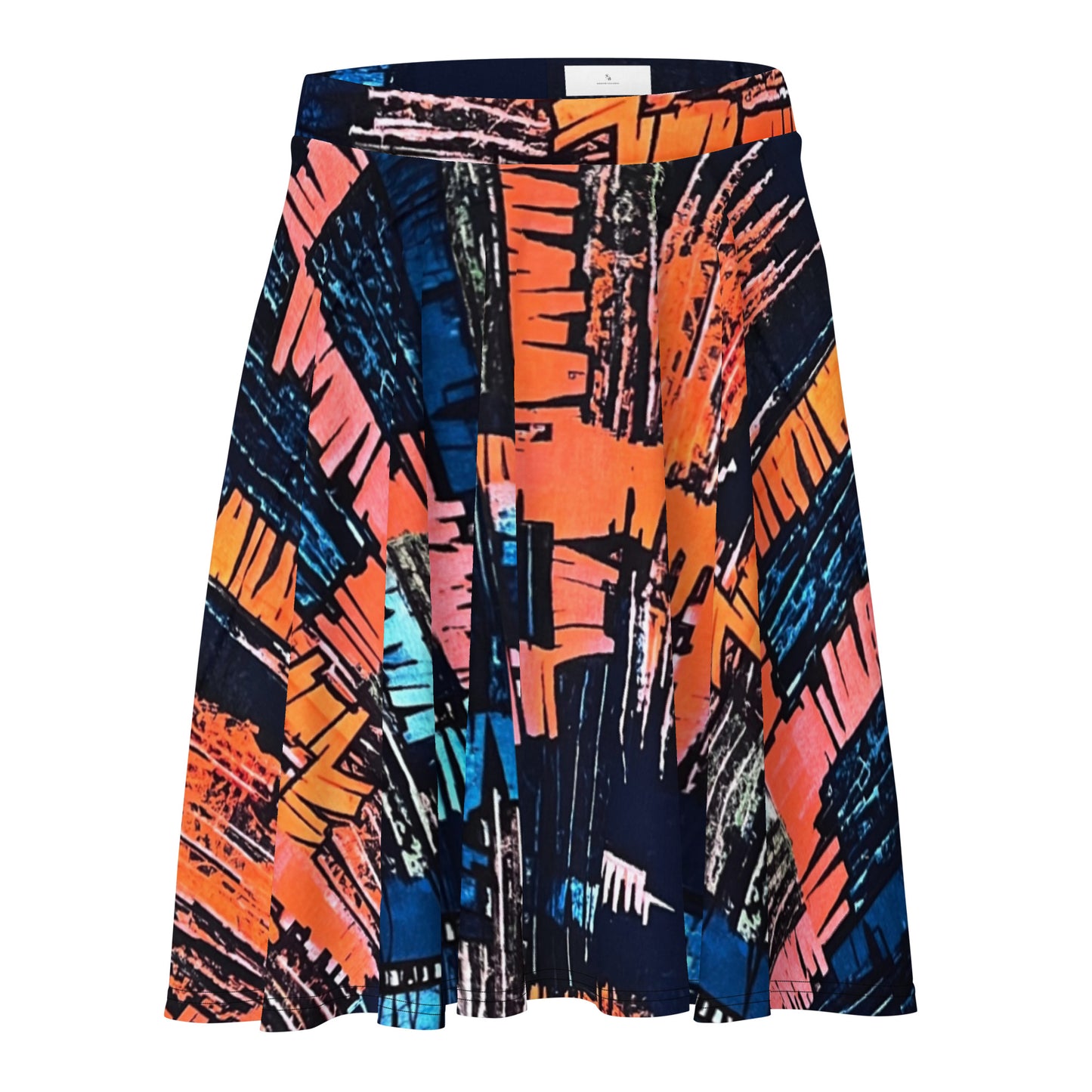 Colourful Adire Skater Skirt