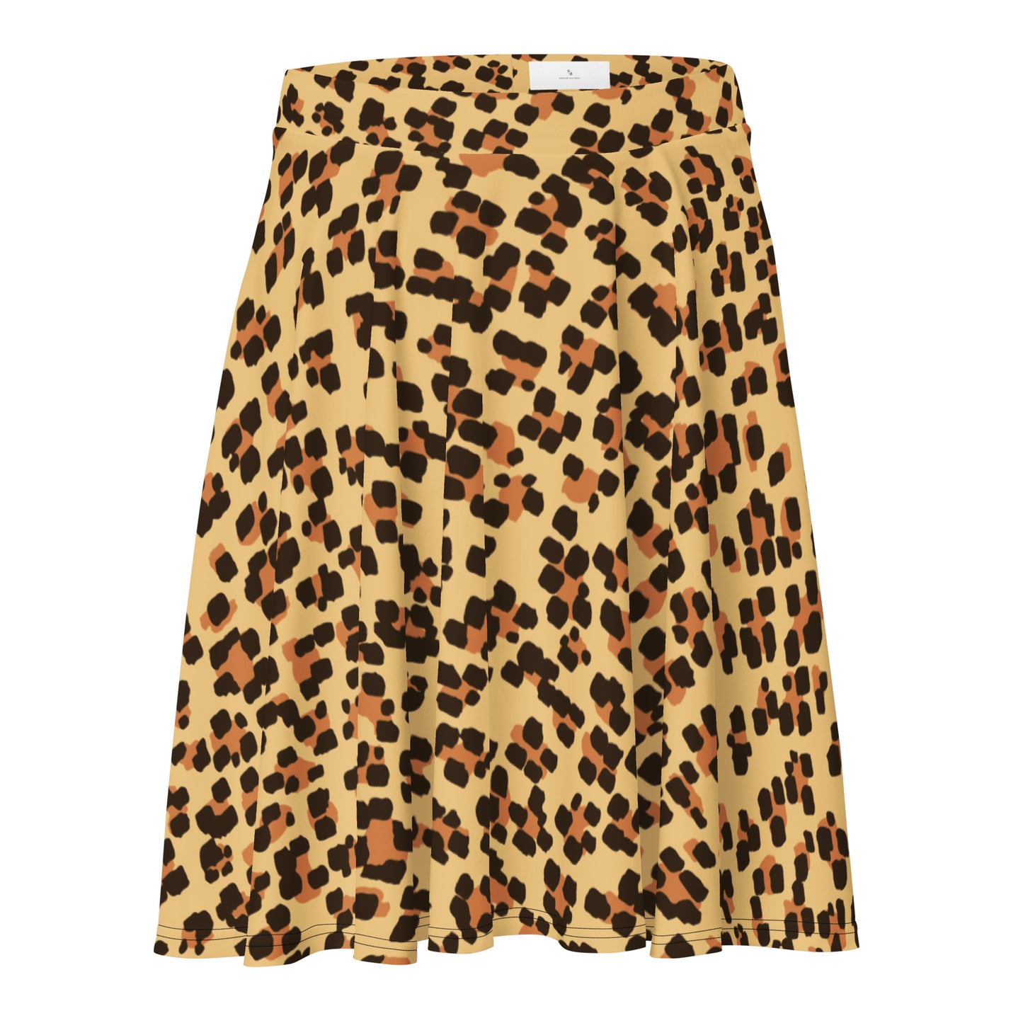 Brown Leopard Skater Skirt