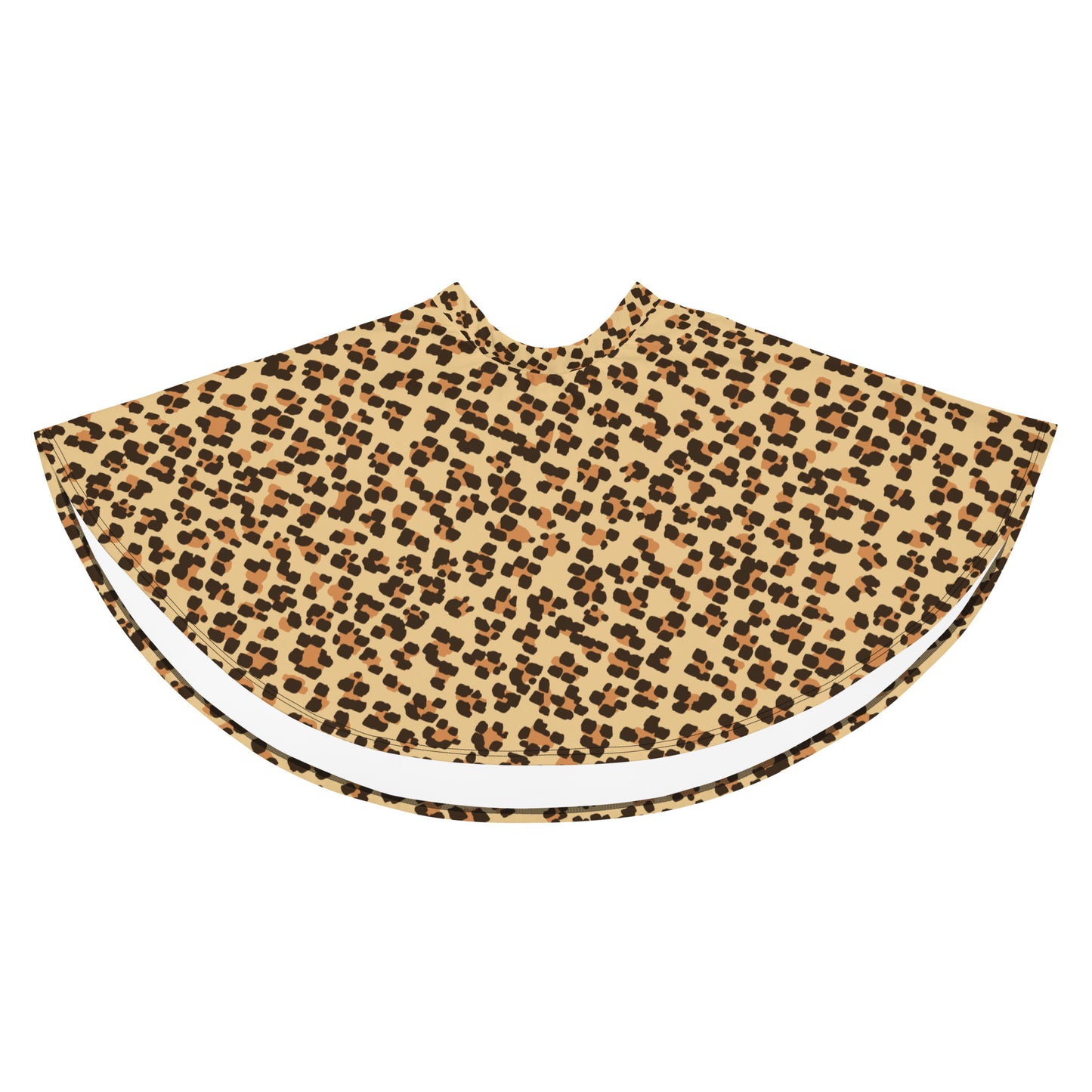 Brown Leopard Skater Skirt