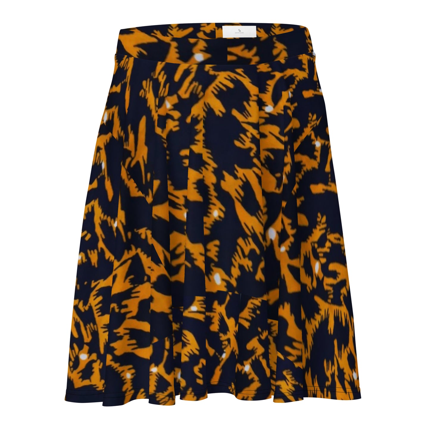 Yellow Leopard Skater Skirt