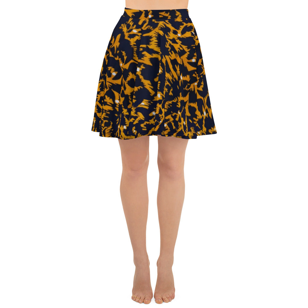 Yellow Leopard Skater Skirt