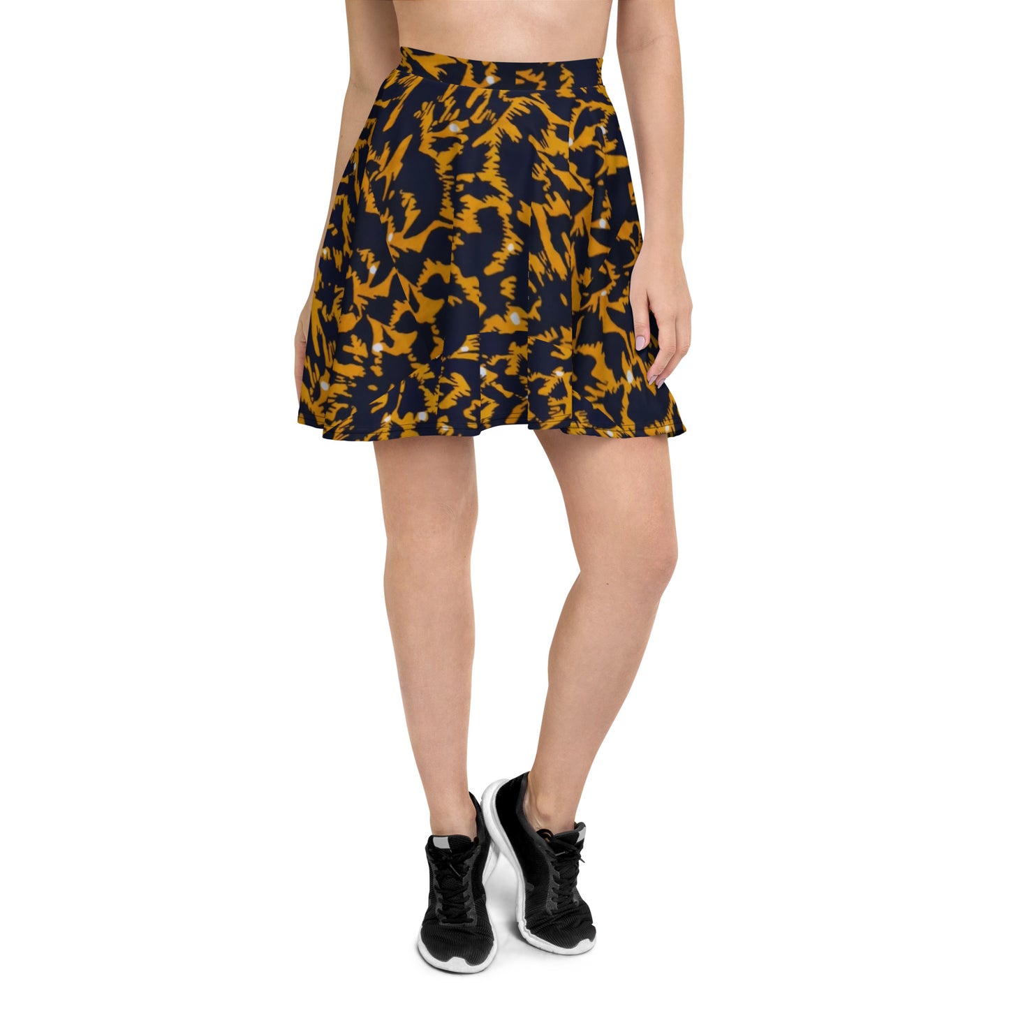 Yellow Leopard Skater Skirt