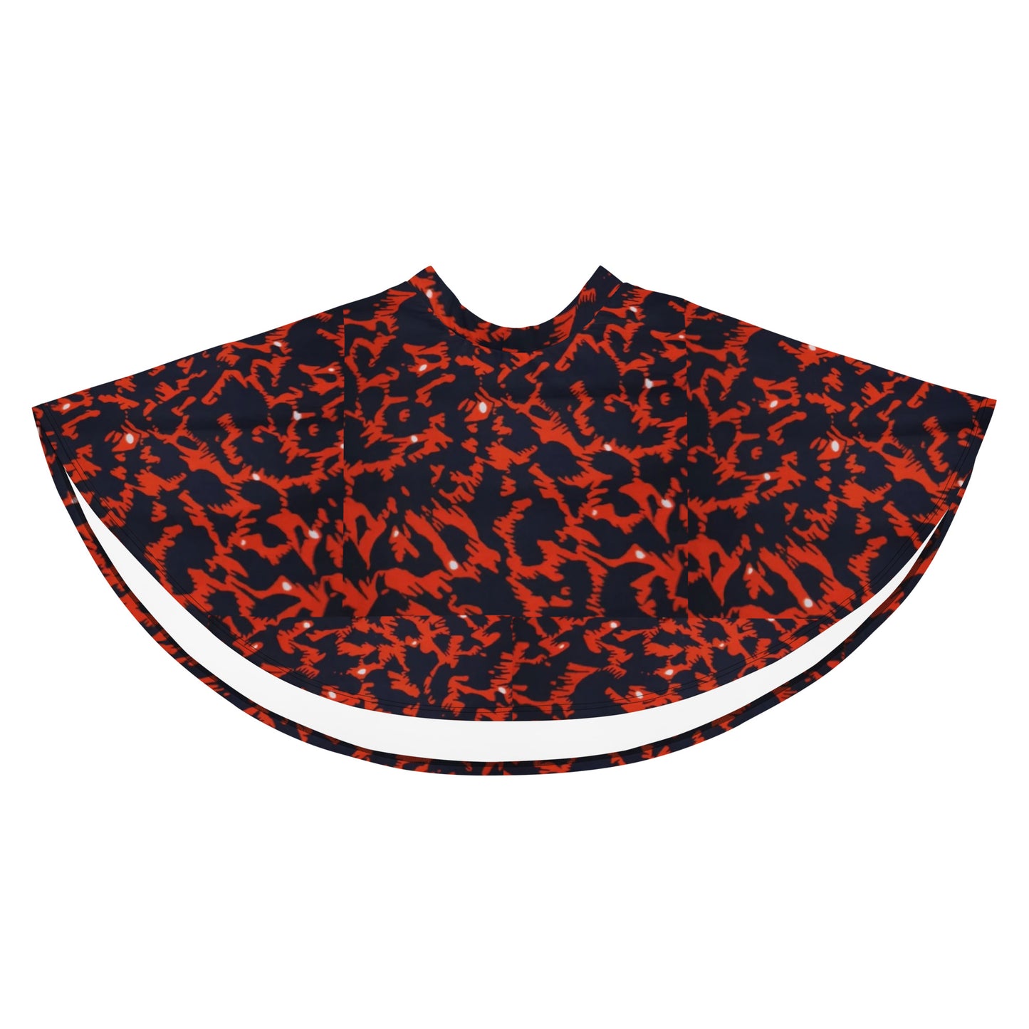 Orange Leopard Skater Skirt