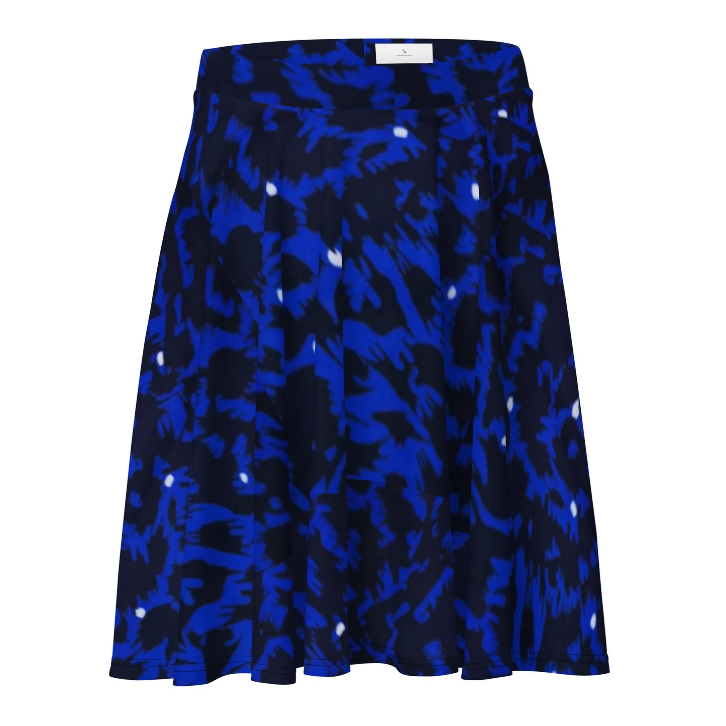 Blue Leopard Skater Skirt