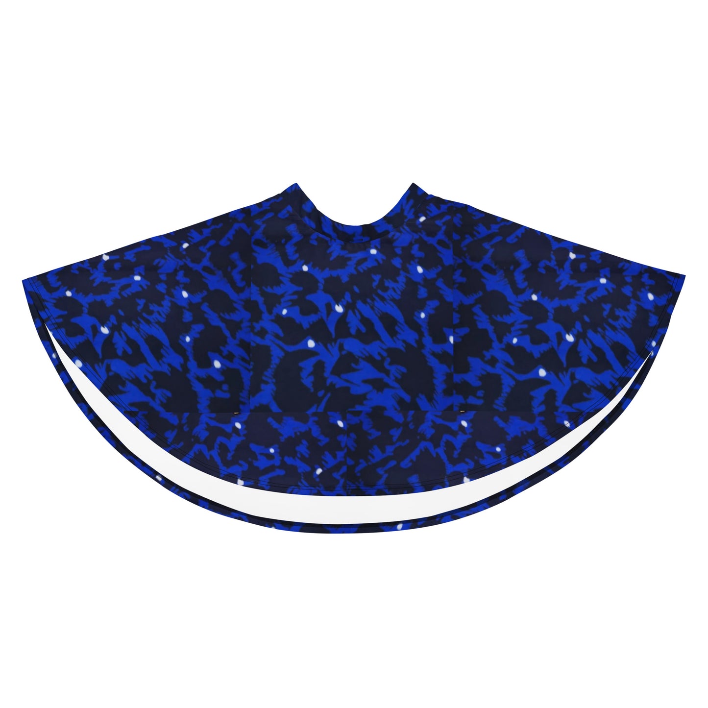 Blue Leopard Skater Skirt