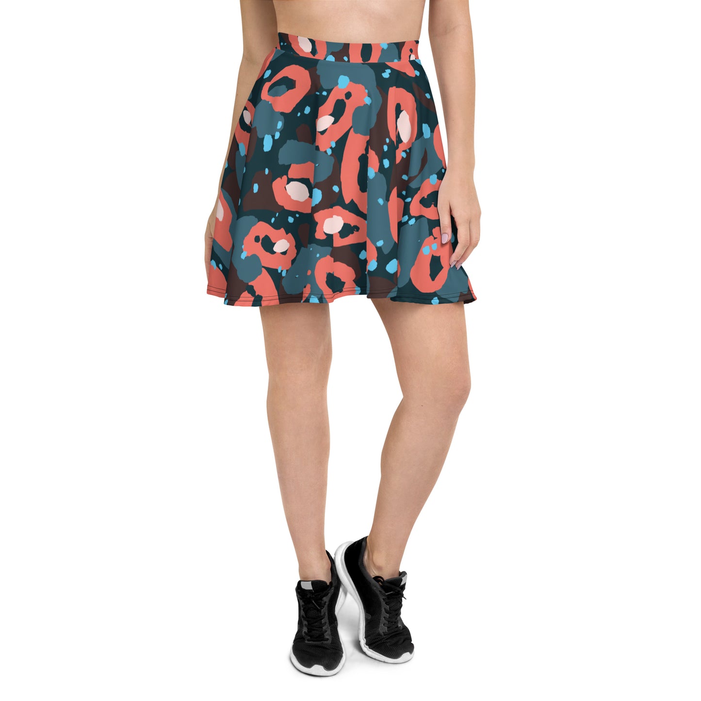 Speckled Leopard Skater Skirt