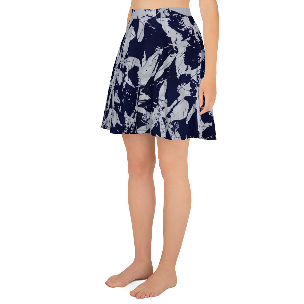 Indigo Adire Skater Skirt